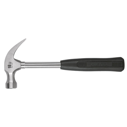 Martillo pulido, 16 oz, uña curva, mango tubular, Pretul Caja con 6, 22270
