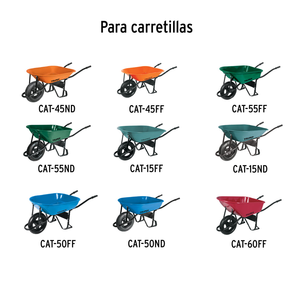Juego de 2 soportes calibre 15 para carretillas Truper Caja con 6, 11882