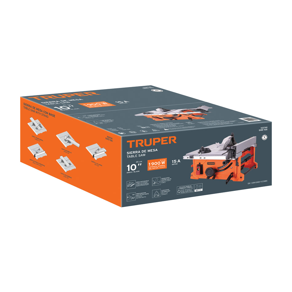 Sierra de mesa 10', 2-1/2 HP (1900 W), TRUPER, 103741