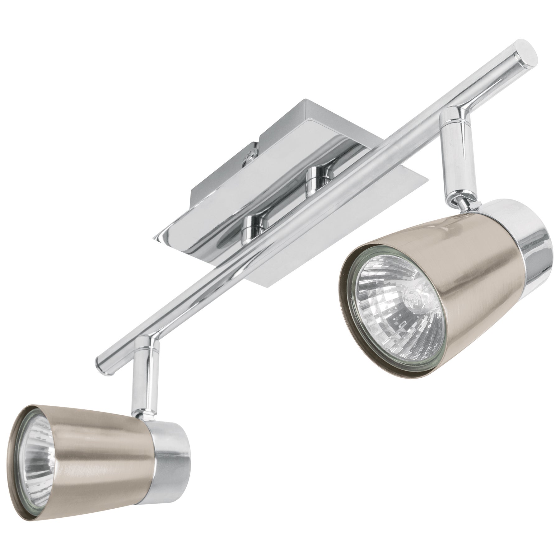 Luminario de sobreponer con 2 spots base GU10, Volteck, 48433