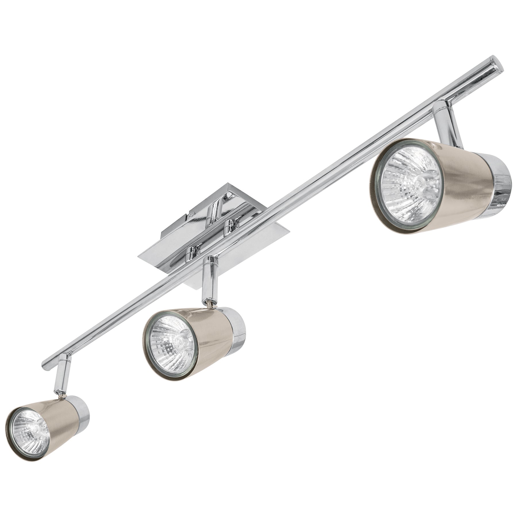 Luminario de sobreponer con 3 spots base GU10, Volteck, 48434