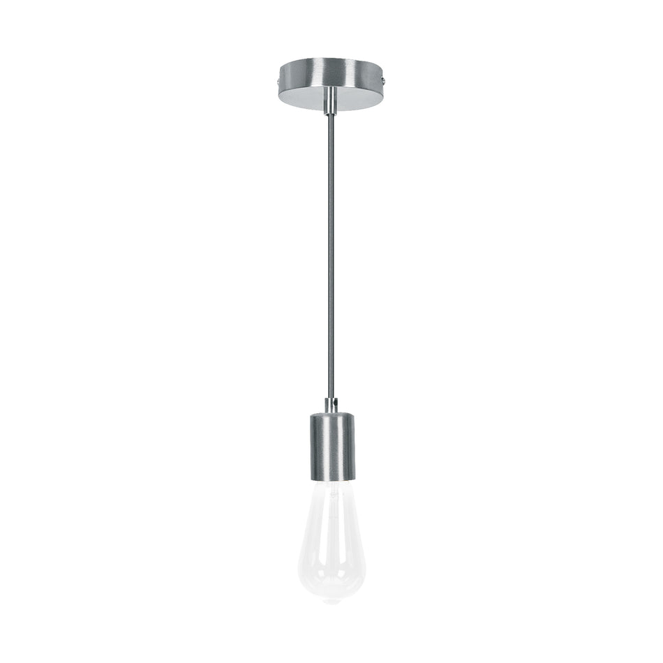 Socket colgante metálico, satín, VOLTECK, 45674