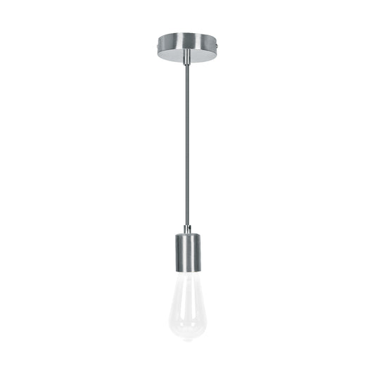 Socket colgante metálico, satín, VOLTECK, 45674