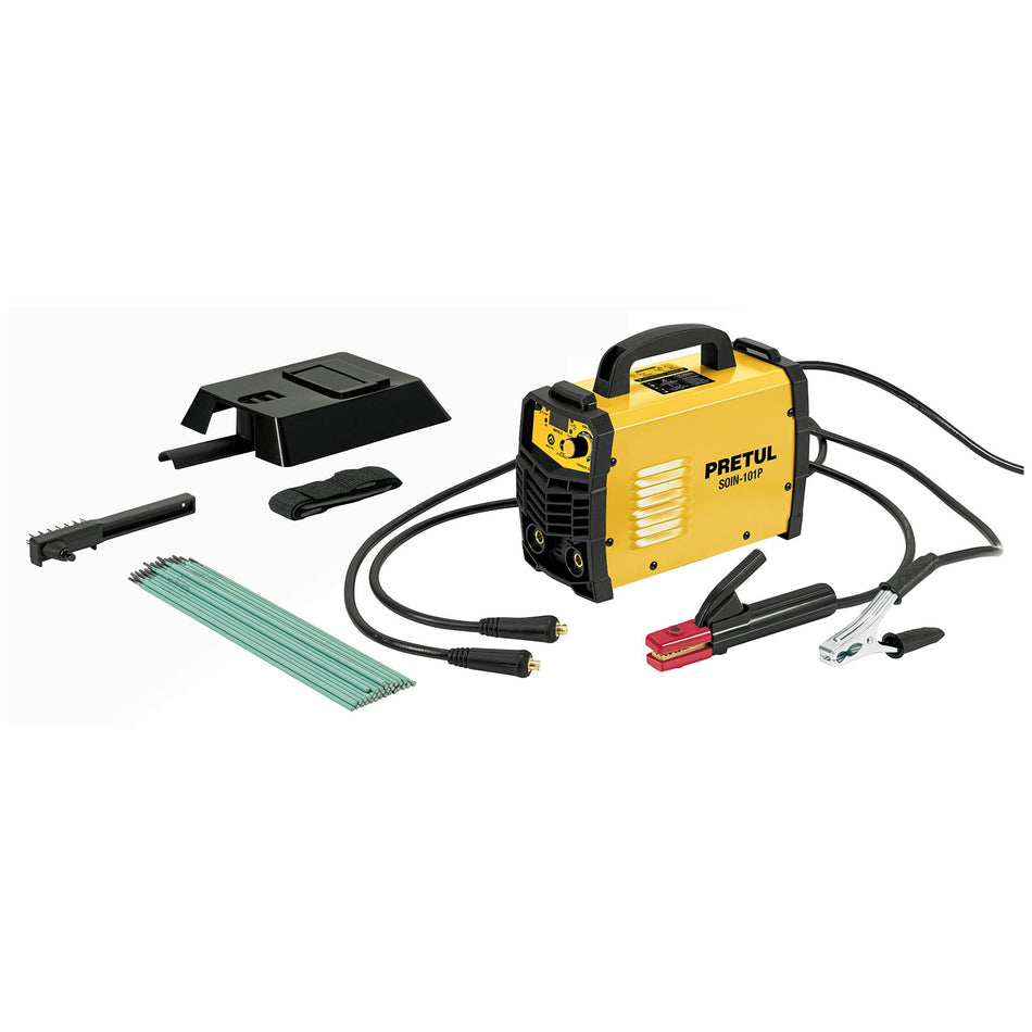 Mini soldadora inversora 100 A, 127 V, Pretul, 29961