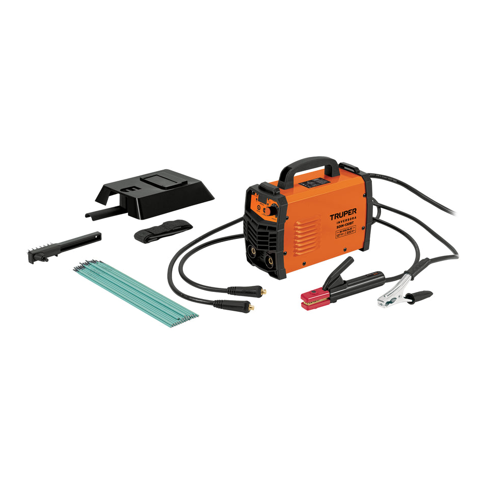 Soldadora inversora 130A, Bi-voltaje 127/220V, TRUPER, 103706