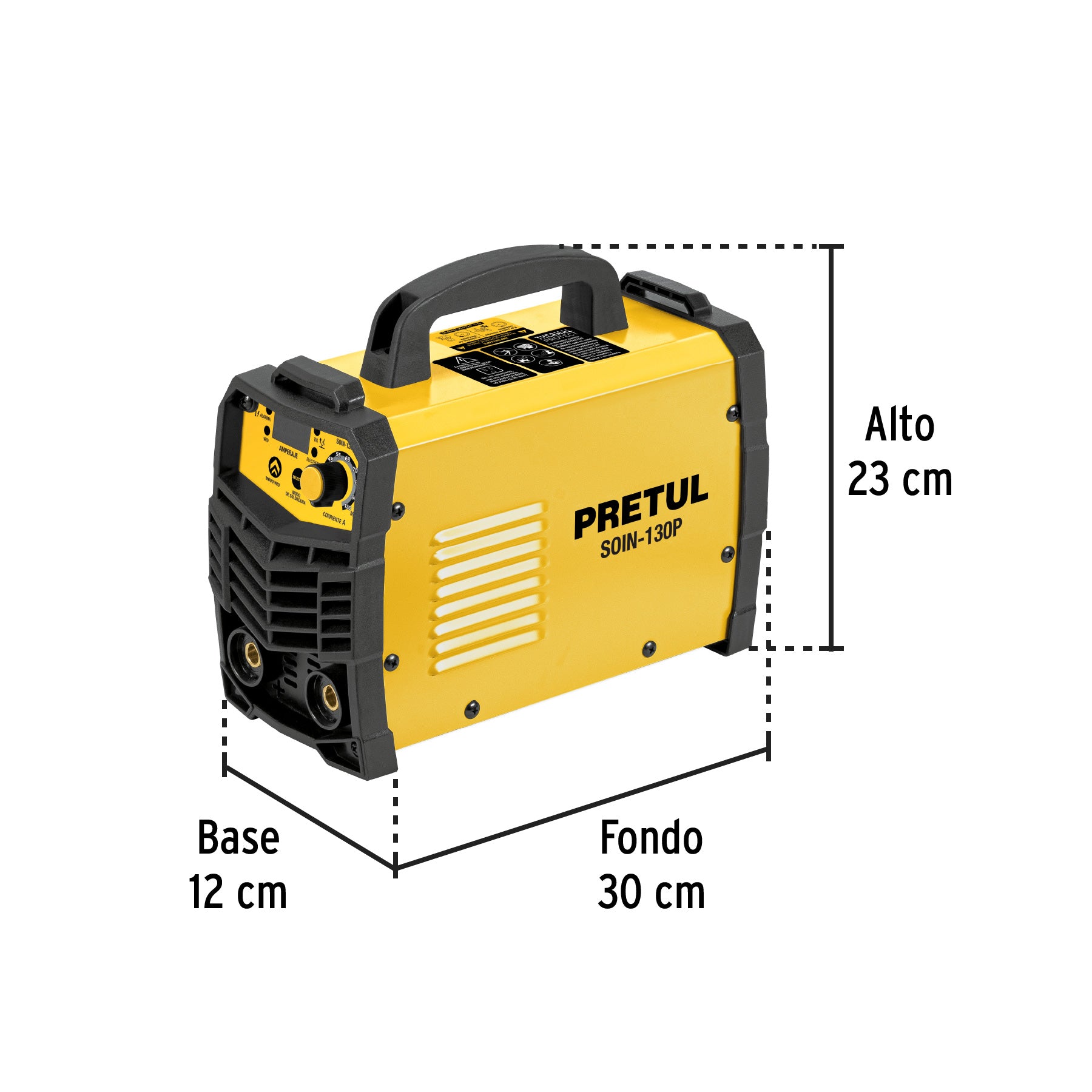 Soldadora inversora 130 A, 127 V, Pretul, 27225