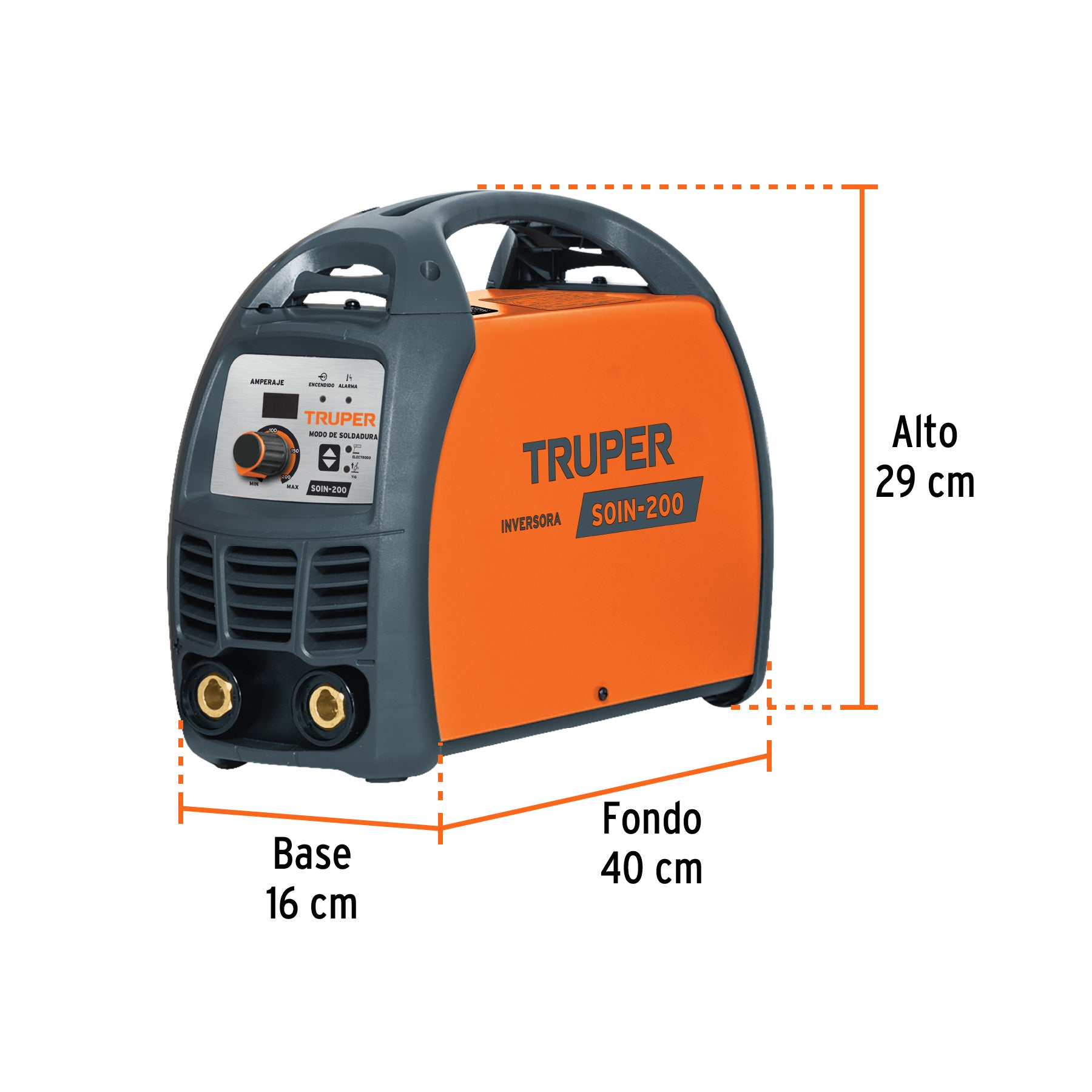 Soldadora inversora 200 A, 220 V, Truper, 13696