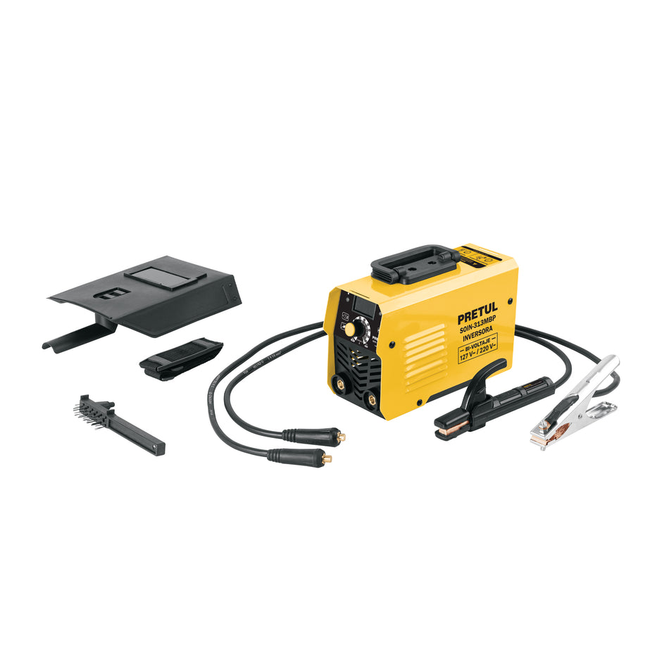 Mini soldadora inversora 130A, Bi-Voltaje, Serie 300, PRETUL, 29019