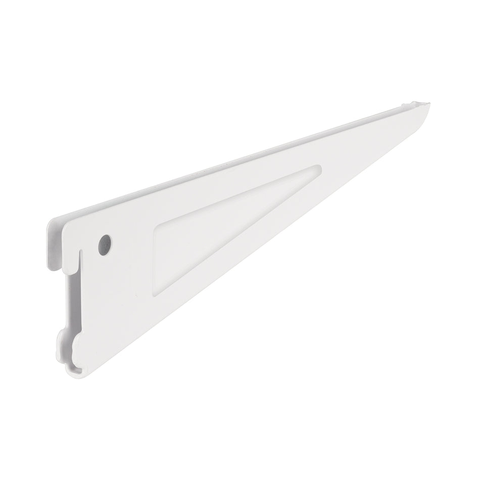 Ménsula plana blanca para cremallera doble, 27cm, Fiero Caja con 10, 47714