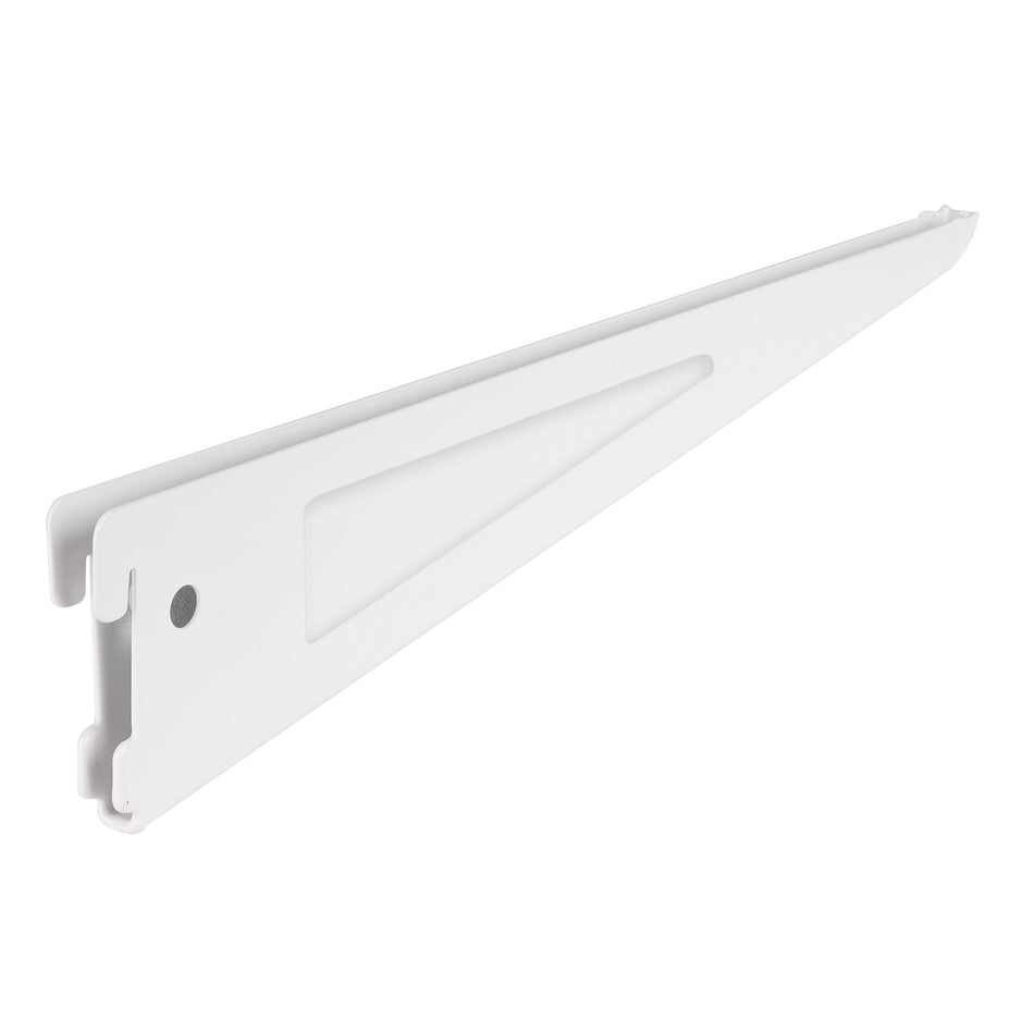 Ménsula plana blanca para cremallera doble, 32cm, Fiero Caja con 10, 47715