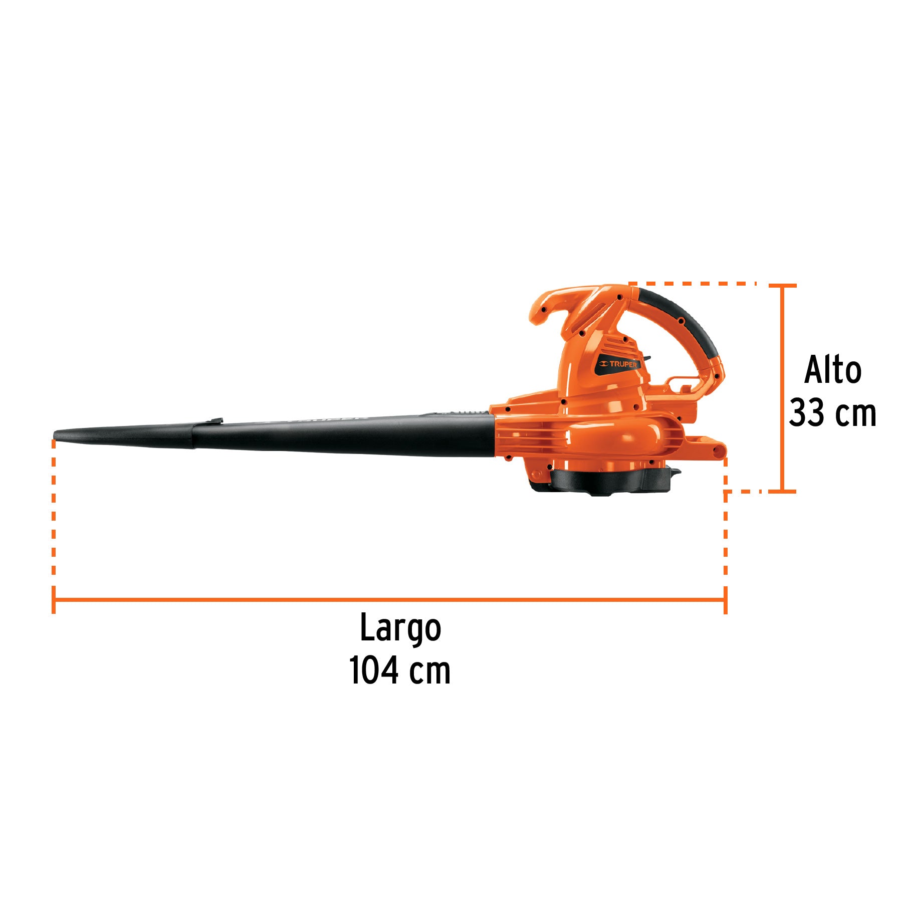 Sopladora/Aspiradora eléctrica 1,440W, con bolsa recolectora, 18146