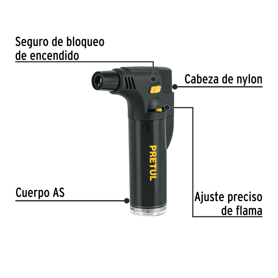 Mechero recargable para flamear alimentos de 42ml, PRETUL Caja con 12, 29953