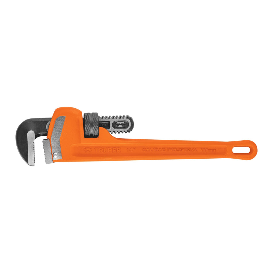 Llave stilson 14' cuerpo robusto de hierro dúctil, Truper Caja con 3, 15838