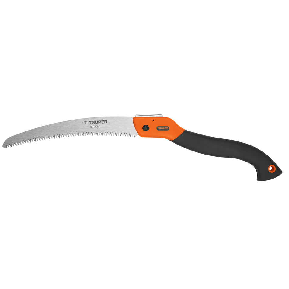 Serrucho plegable 10' hoja curva 5 DPP mango plástico,Truper Caja con 4, 100198