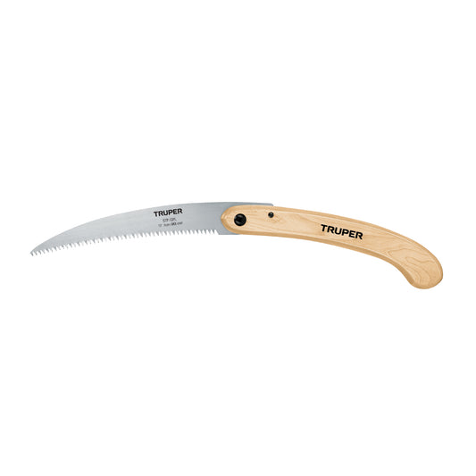 Serrucho plegable 10' hoja curva 6 DPP, mango madera, Truper Caja con 3, 18178