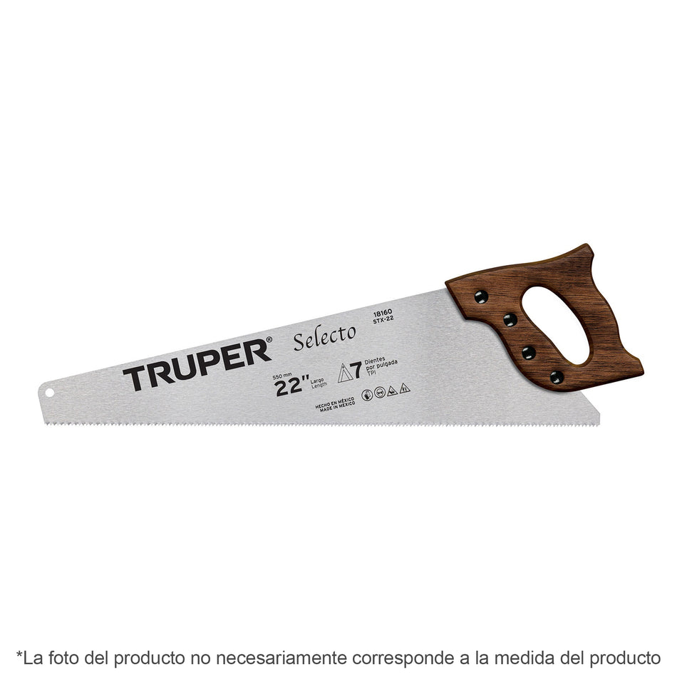 Serrucho 28', Selecto, 6 DPP, Truper Caja con 3, 18163
