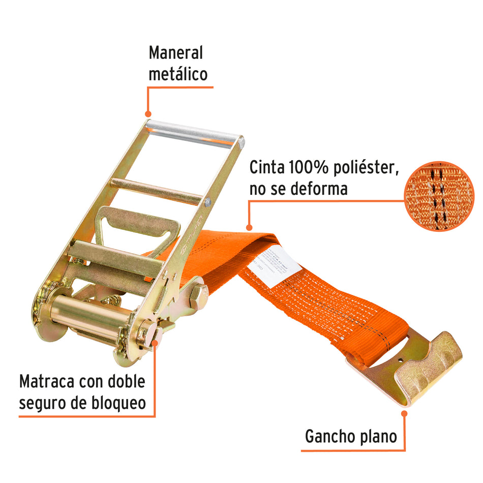 Sujetador con matraca carga máxima 6000 kg, Truper, 10313