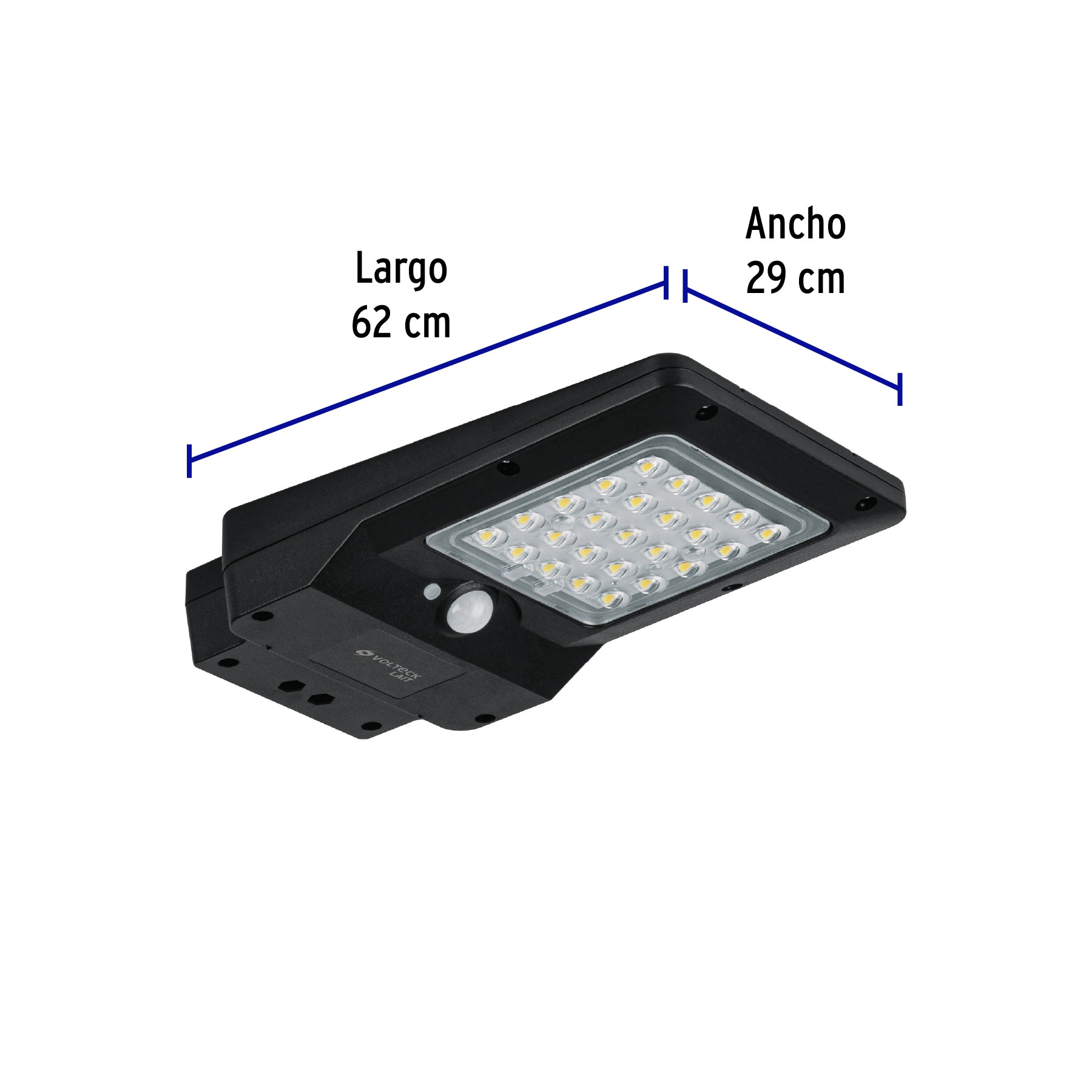 Luminario suburbano de LED 4 W con panel solar, Volteck, 46956