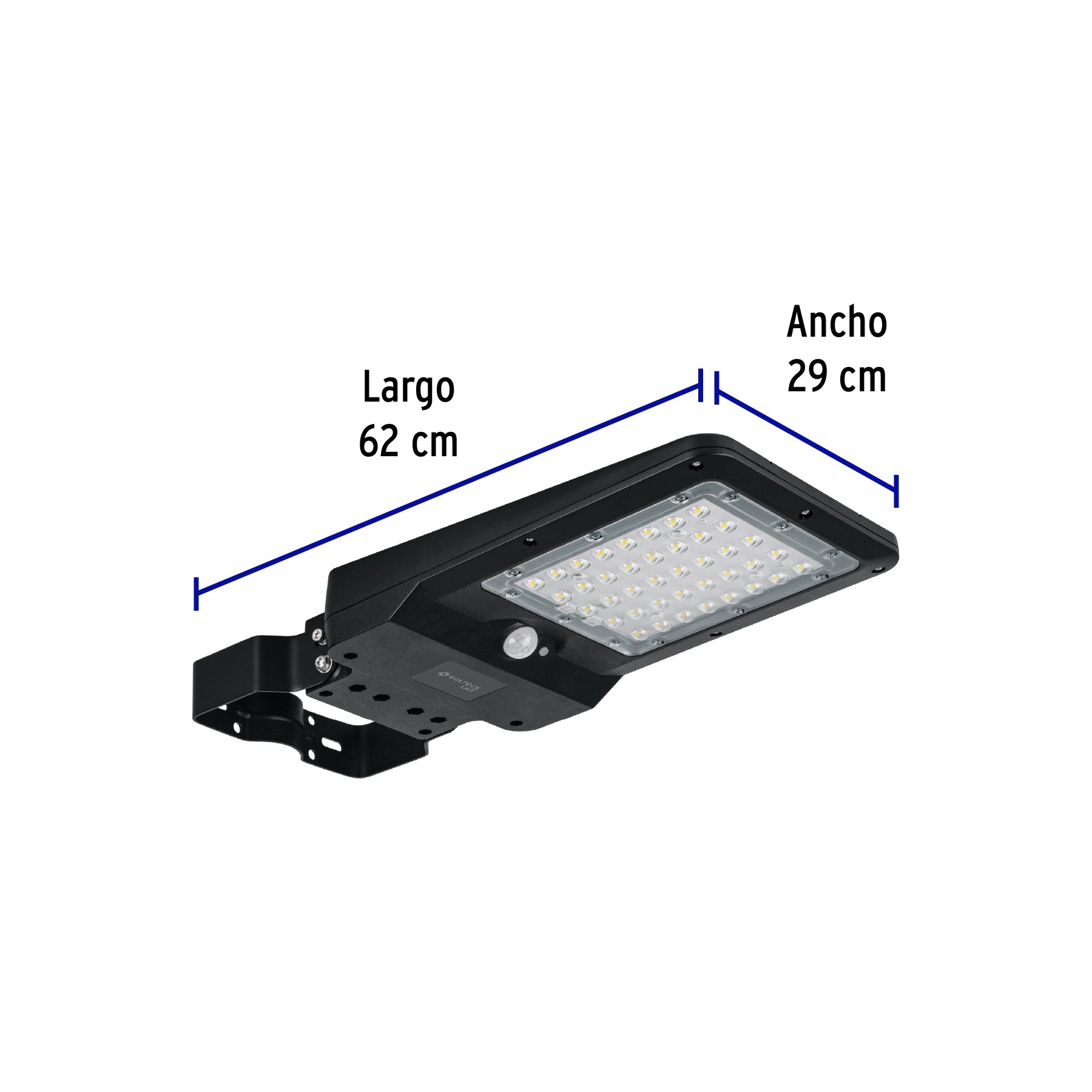 Luminario suburbano de LED 8 W con panel solar, Volteck, 46957