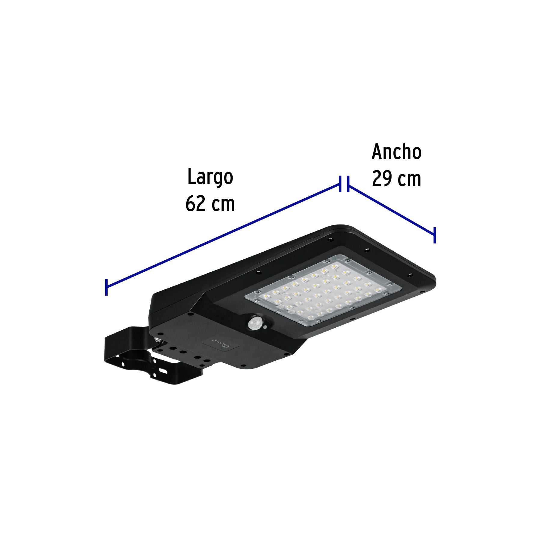 Luminario suburbano de LED 15 W con panel solar, Volteck, 46958