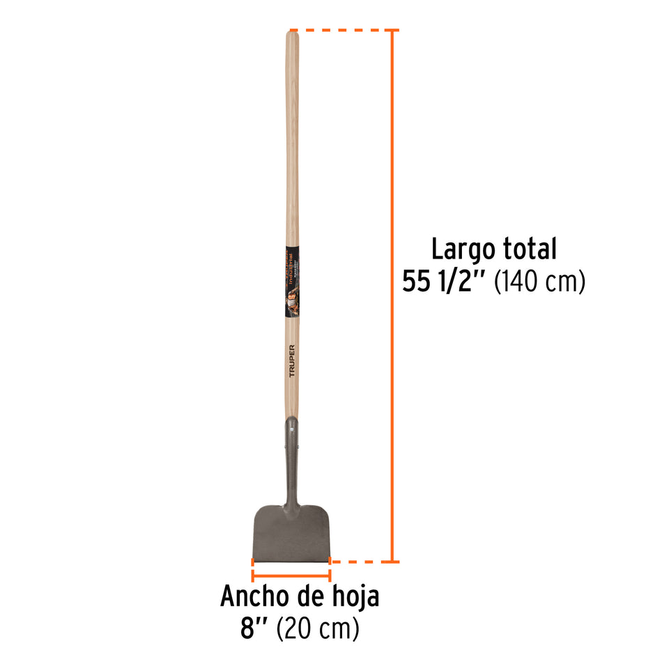 Raspador forjado de 8', mango de 48', Truper Caja con 3, 19880