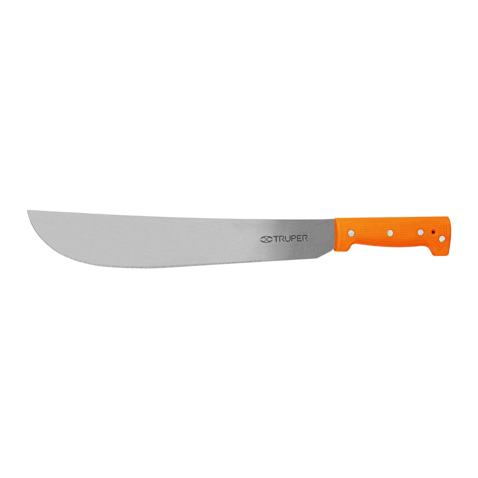 Machete estándar 14' cacha naranja remachada, Truper Caja con 4, 15883