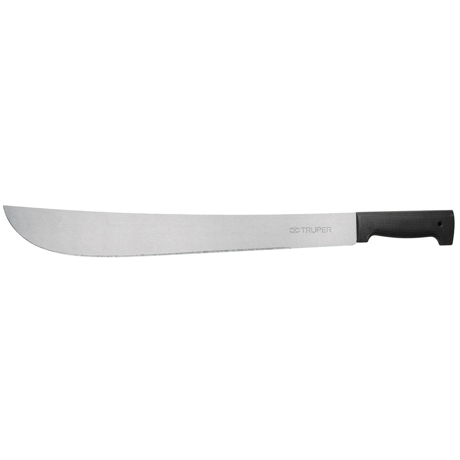 Machete estándar 18' cacha negra inyectada, en bolsa, Truper Caja con 6, 10256