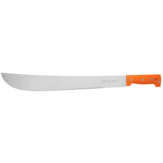Machete estándar 18' cacha naranja remachada, en bolsa Caja con 6, 15892