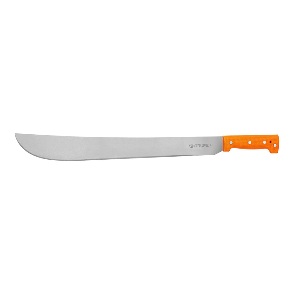 Machete estándar 20' cacha naranja remachada, Truper Caja con 4, 15886