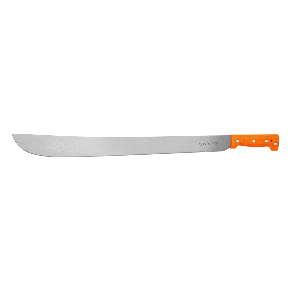 Machete estándar 24' cacha naranja remachada, Truper Caja con 4, 15888