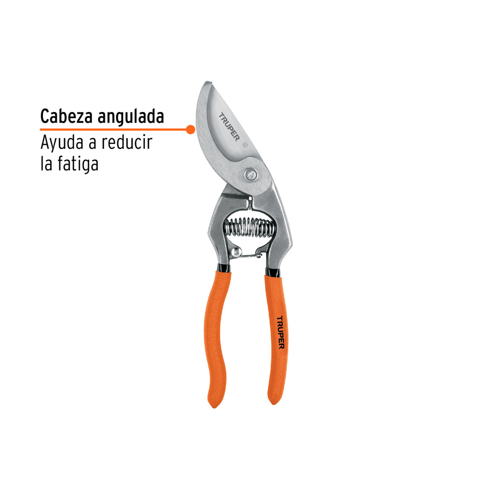 Tijera forjada p/poda 8-1/2' cuchilla paso, cabeza angulada Caja con 3, 18465