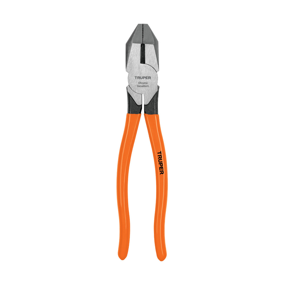 Pinza para electricista 9' uso rudo, mango PVC, Truper Caja con 3, 17305