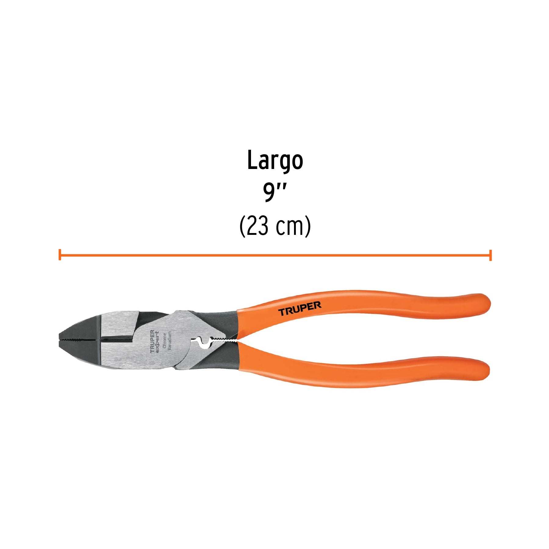 Pinza para electricista 9' c/ponchador de terminales, Expert, 101963