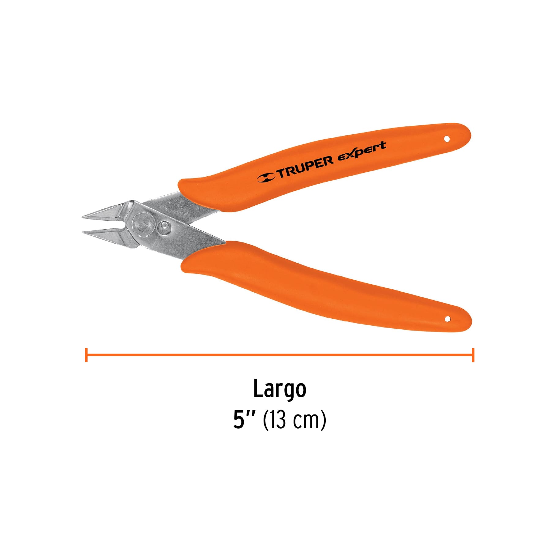 Pinza 5' de corte para electrónica, Truper Expert, 100662