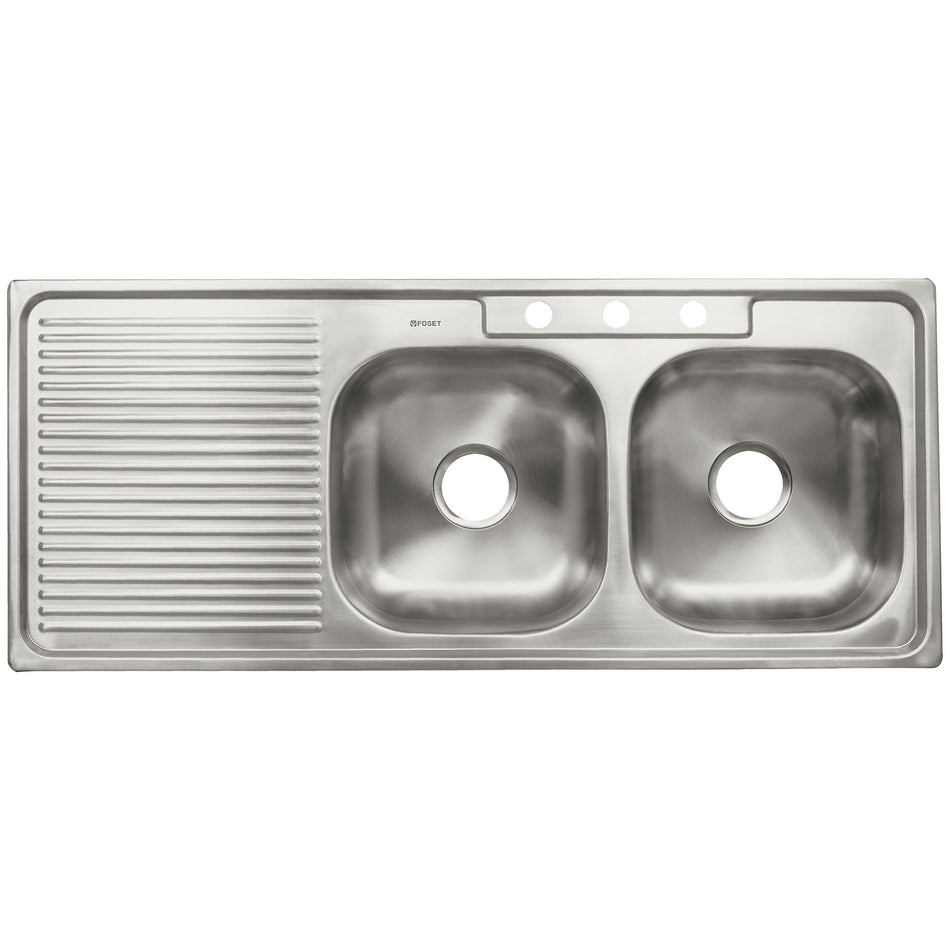 Tarja de empotrar 120x50cm doble tina derecha, Foset Basic, 47023