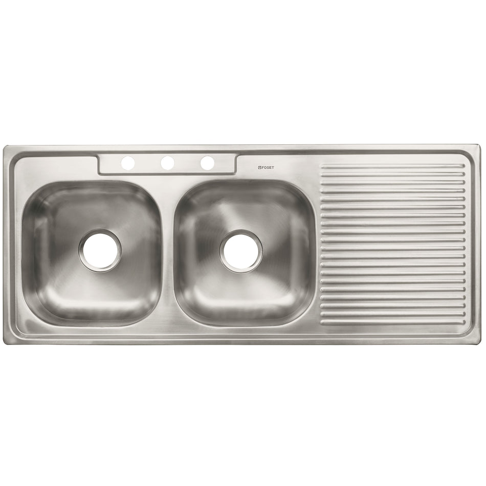 Tarja de empotrar 120x50cm doble tina izquierda, Foset Basic, 47022