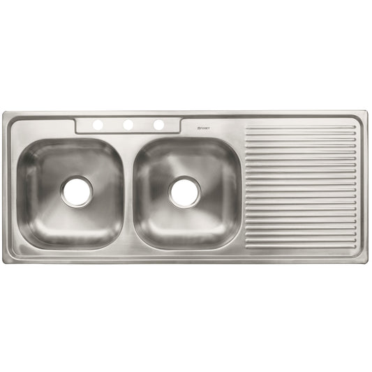 Tarja de empotrar 120x50cm doble tina izquierda, Foset Basic, 47022