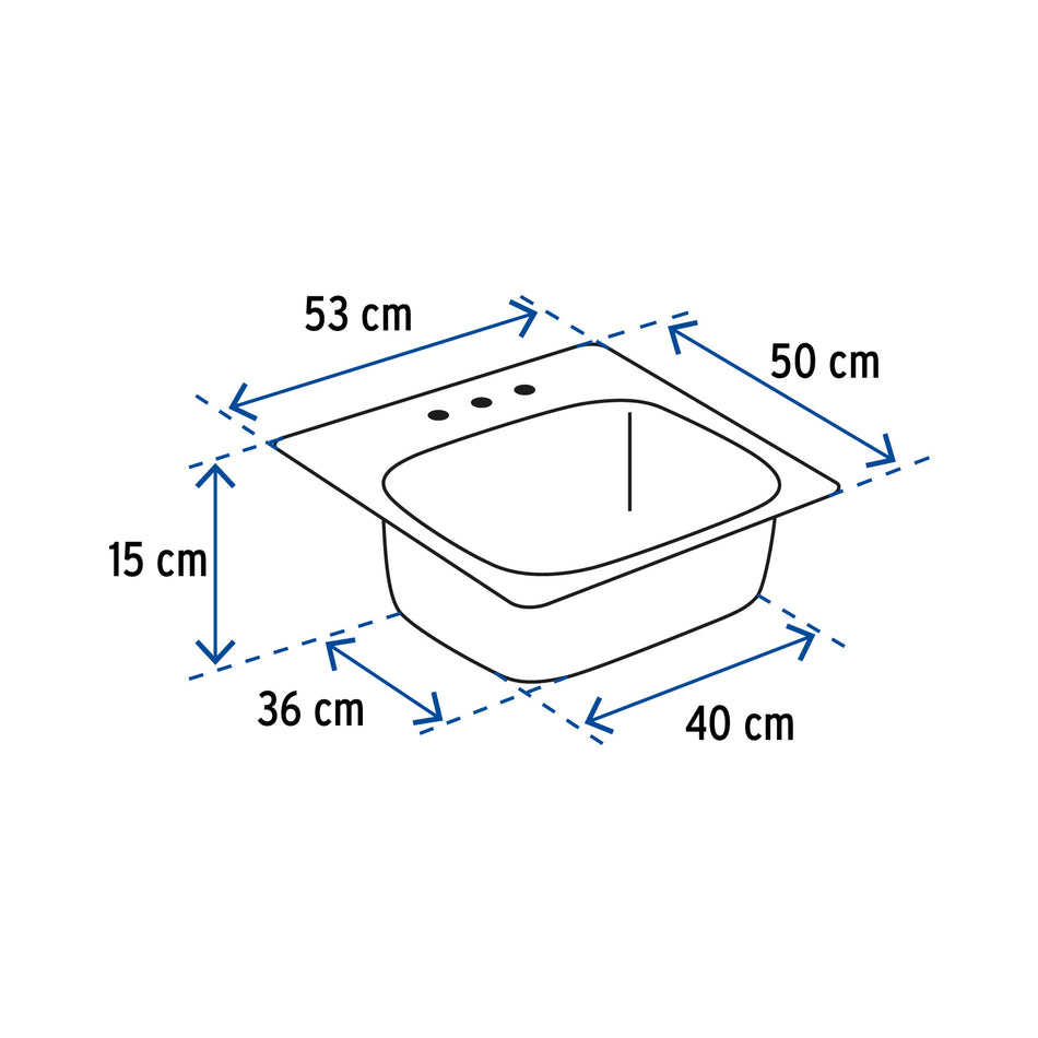 Tarja de empotrar sencilla 50x53cm, Foset Basic, 47025