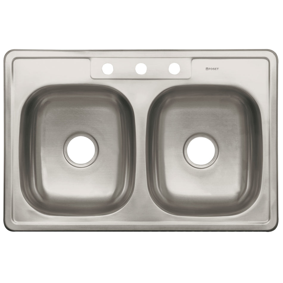 Tarja de empotrar 84x56cm doble tina, Foset Basic, 47024