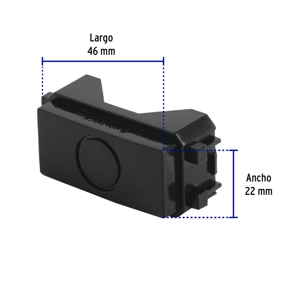 Módulo (tapón) ciego, línea Italiana, color negro, Volteck Caja con 12, 47604