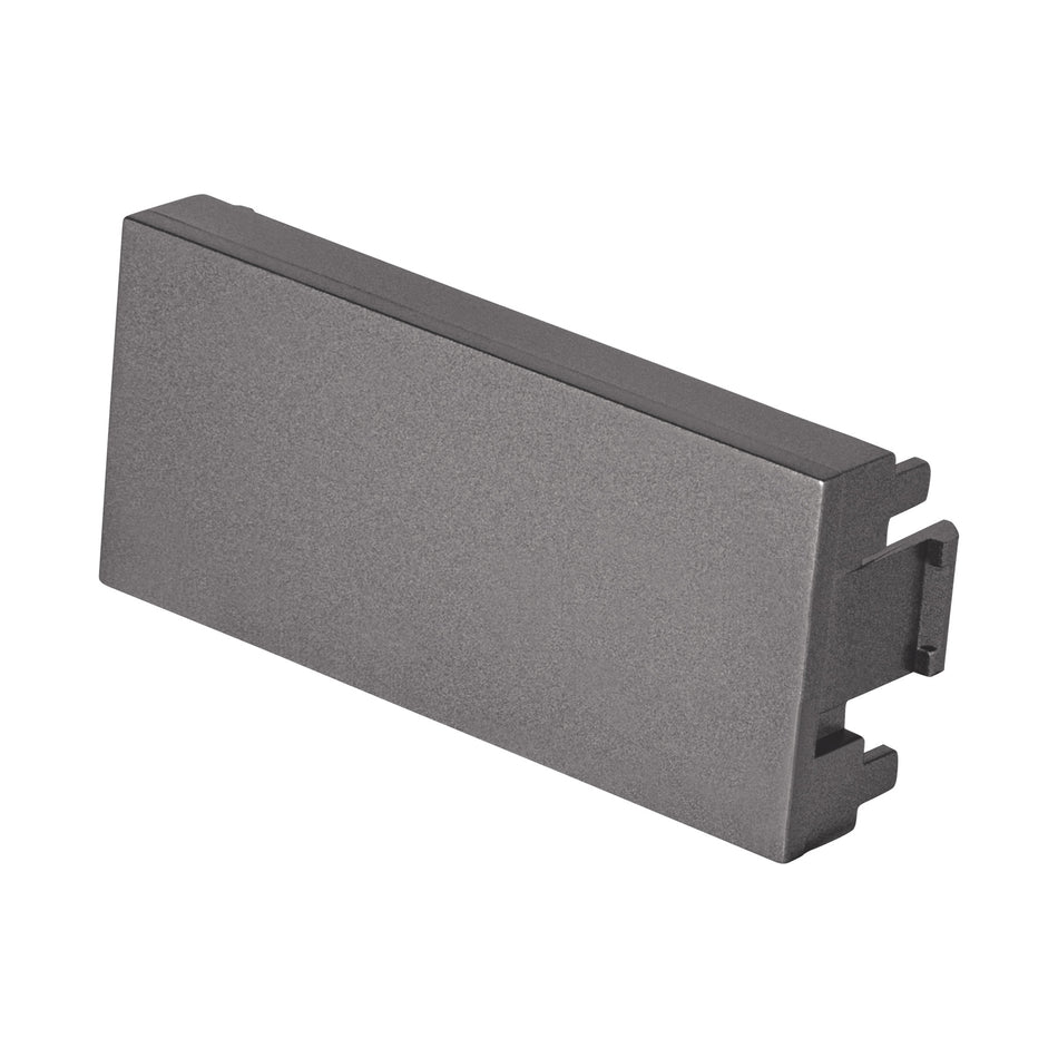 Tapón ciego acero inox de 1 módulo, línea Lisboa, Volteck Caja con 12, 47832