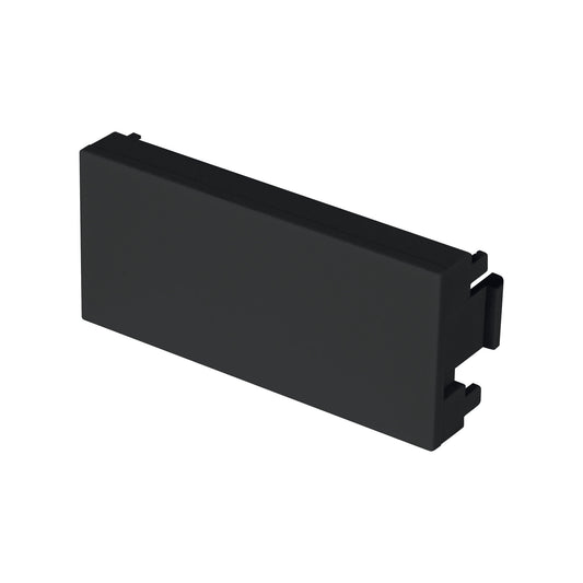 Tapón ciego negro de 1 módulo, línea Lisboa, Volteck Caja con 12, 47885