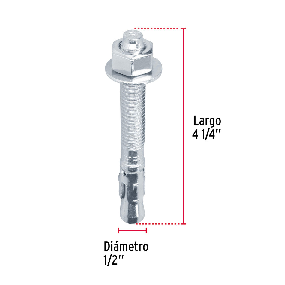 taquetes arpón de 1/2' x 4-1/4', Fiero Caja con 25, 46647