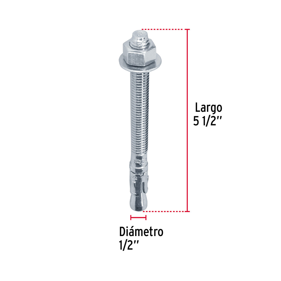 taquetes arpón de 1/2' x 5-1/2', Fiero Caja con 25, 46649