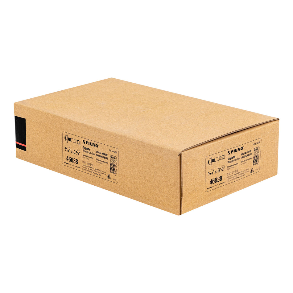 taquetes arpón de 5/16' x 3-1/2', Fiero Caja con 100, 46638