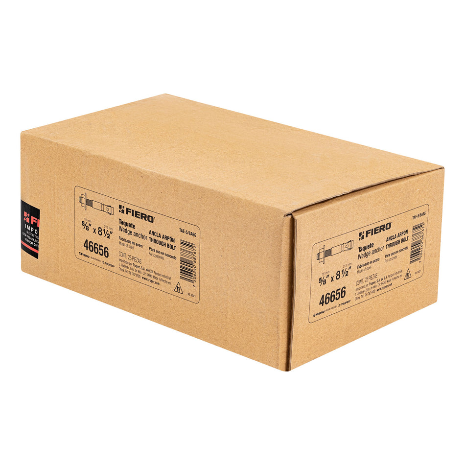 taquetes arpón de 5/8' x 8-1/2', Fiero Caja con 25, 46656
