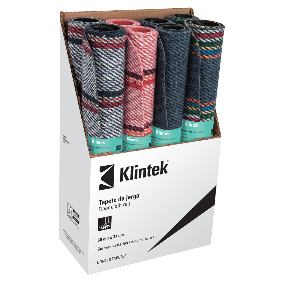 Tapete de jerga de 60 cm, Klintek Caja con 8, 53040