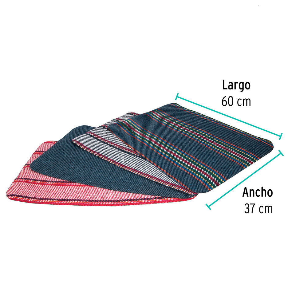 Tapete de jerga de 60 cm, Klintek Caja con 8, 53040