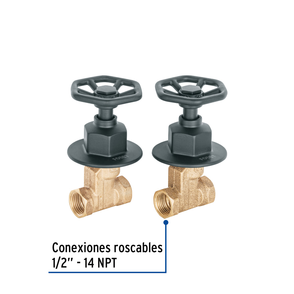 Juego llaves empotrar roscables, volante negro, Túbig, 46785