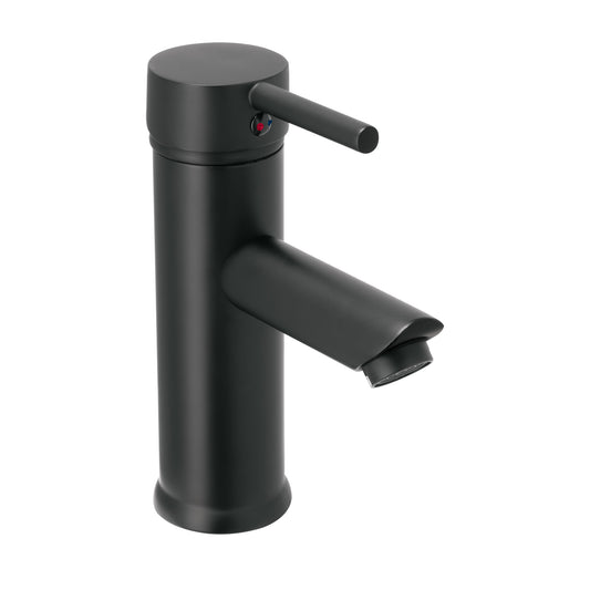 Monomando corto negro para lavabo, Foset Tubig Caja con 2, 47792